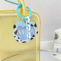 Tulip Flower Flower Small Mirror Cartoon Keychain Little Bear Cosmetics Keyring  Girls Gifts 06