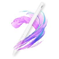 New Design Active Capacitive Tablet Stylus Pen Magnetic Attraction Palm Rejection Replaceable Nib Tilt Angle Sensing Type-C balta