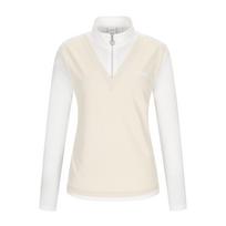 Superior Women'S Layered Half-Zip T-Shirt White (Iw0Fttt10131) White.Iw0Fttt10131/090