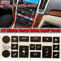 Naujo automobilio oro kondicionieriaus A/C klimato kontrolės jungiklio mygtukų taisymo lipdukai Cadillac Escalade 2007 2008 2009