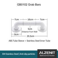 Stainless Steel Bathroom Grab Bar Toilet Safety Rail Shower Safety Support Handle Wall Mount Anti-slip Armrest GB-01-01-29