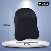 Car Seat Headrest Pad 3D Memory Foam Pillow Head Neck Pain Relief Travel Neck Support Breathable Mesh Fabric Memory Foam S black