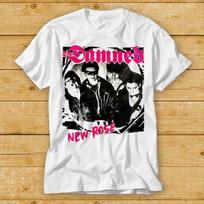 230 Gsm 100% Cotton The Damned New Rose Music Top Tee Best Seller Birthday Gift T Shirt Cult Movie Retro Vintage Top Tee 2457 XXS balta