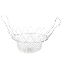 Stainless Steel Steaming Rinsing Folding Fry Basket Fried Food Strainer Frying Tool Supplies