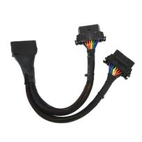 1 IN 2 OBD2 ilgintuvas 16 kontaktų 30 cm ilgio nuo vyriško iki dvigubo moteriško diagnostinio adapterio kabelis