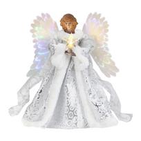 98 colių LED angelas Kalėdinės eglutės viršūnė fėja šventinė Kalėdų eglutės viršūnė dovana ornamentas balta