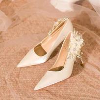 Madingi Temperamentingi Gėlių Stiletto Vienspalviai Batai Rudens Naujiena Smailus Pirštas Seklūs Suede Neslystantys Aukštakulniai 34