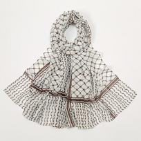 Printed Keffiyeh Scarf Islam Shawls and Wraps Long Chiffon Print Palestine Scarf Hijab Muslim Women's Shawl Ramanda 170*80cm 170x80cm