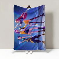 K Pop Demon Hunters Flannel Blanket Cover Warmth Soft Multifunctional Decorative Blanket Universal Blankets Holiday Gifts 30x40in