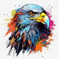 Full 5D DIY Diamond Painting Colorful Eagle Diamond Embroidery Full Cross Stitch Home Decor Handmade Gift 20x20cm black