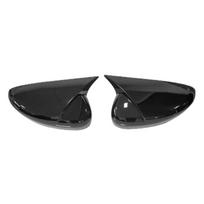 For Ford Kuga Escape    With Signal Light Car Side  Rearview Mirror Cover Look Side Wing Mirror Caps OX Hron Style Glossy Black