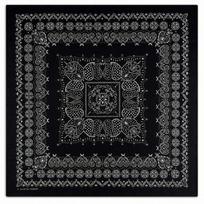 Švelni plona rankos pojūčio servetėlė Madinga paisley rašto bandana Kvadratinė galvos skara t gatvės stiliams juoda