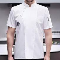 Chef Jacket, Short Sleeve Catering Shirt Wear Uniform for Managers Line Cooks Caterers A#White XXXL_Multi