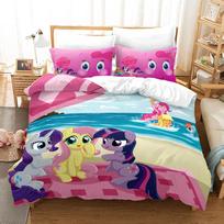 My Little Pony Duvet Cover Set Bedding Comforter Sets King Size Cotton 3D Children'S Bedding Set 3-Piece 1 Quilt Cover EU Single(135*200cm)3pcs