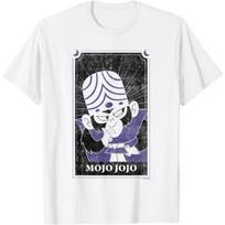 Power Puff Girls Mojo Jojo Tarot Card Evil Portrait T-Shirt S balta