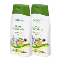 Sunny Herbals Boro Calendula Talcum Powder Cooling Body Freshness Odor Control Daily Use Home Family Pack 100 g X PACK OF 2