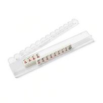 Yousheng Clear Acrylic Mahjong Rack with Detachable Magnetic Pusher American Mah Jongg Tile Holder Push Ruler Mahjong Small gryna
