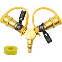 Metal Propanes Y Splitters Quick Disconnects Fittings High Pressure Gas Adapter For Barbecue Stove Secures Seal 1