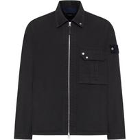 Stone Island Badge Patch Zip Long Sleeve Shirt Unisex shirts L1S141200002S0J24-V0029 M