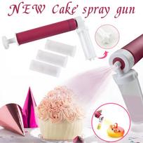 Manual Spray Guns Cake Coloring Duster Baking Cake Spray Tube Baking Tool rožinė