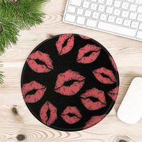 Red Black Lip Art 1pc Mouse Pad Desk accessories office Pad Keyboard Mouse Pad Game Console Pad Computer Laptop Pad Anti slip 200x200x2mm