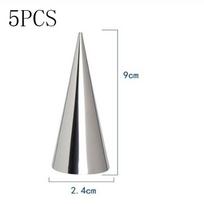 5Pcs/Set Kitchen Stainless Steel Baking Cones Horn Pastry Roll Cake Mold Spiral Baked Croissants Tubes Cookie Dessert Tools