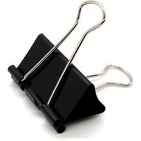 Large Binder Clips 1.6-Inch (24 Pack) Big Paper Clamps Clips for Office Supplies, 1.6-Inch/41mm Width, 0.7-Inch/18mm Capacity, Black