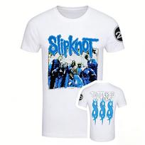 Slipknot Metal Band Unisexs TShirt 100Cotton Unisex ONeck Short Sleeve Oversized Y2k Popular Fashion horror style Fans Gifts M blue