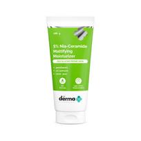 The Derma Co. 5% Nia-Ceramide Mattifying Moisturizer -100 g | For Oily to Acne Prone Skin | 5% Niacinamide, 2% Ceramide | 24 hrs. Moisturization