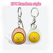 Creative Animation Egg Fidgeting Spinner Keychain Finger Keychain Stress Ease Press Toy Pass The Time Key Button Clicker Toy