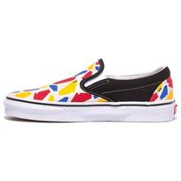 Vans Slip-On Comfortable Casual Low-Top Skate Shoes Unisex Sneakers White Multicolor VN0A4U382O8 42.5 black
