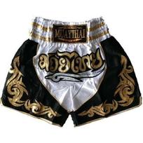 Boxing Shorts - Traditional THAI - Muay Thai - 100% Polyester Satin - Kids and Adult Sizes XXL balta