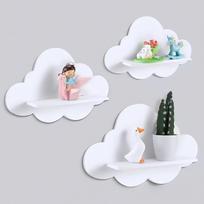 Daugiafunkcinė sieninė lentyna: Vaikų kambario lentyna eksponavimui ir daiktams laikyti 1-Piece Cloud Shelf white