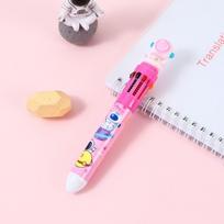 Multifunctional Astronaut Color Ballpoint Pen Astronaut Quick Dry 10 Colors Ballpoint Pen 0.5mm Colorful Multicolored Pen rožinė