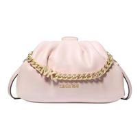 MICHAEL KORS Nola Gold Label Logo Chain Shoulder Strap PU Mix Crossbody Handbag Small Women's Pink Mist auksas