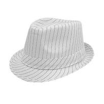 Men Jazz Hat Panama Style Protection Hat Striped Black White Rolled-Edge Sun Summer balta