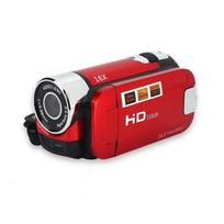 Full HD 1080P Digital Video Camcorder, 270° Flip Rotatable DV, 2.7 Inch Touch Display & 16X Digital Zoom Function None Card raudona