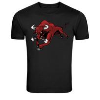 Raging Bull Charging Angry Animal Graphic T-Shirt XXXL