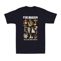 Stay Magical Funny Mushroom Whisperer Fungi Mycology Vintage Men's T-Shirt M