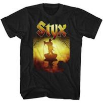 Styx Ferryman Grim Reaper Silhouette Men's T Shirt Rock Music Merch XXL