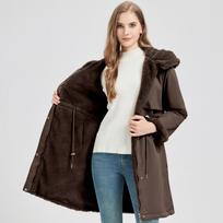 Fashion Winter Coat Female Long Parkas Hooded Can Be Worn On Both The Inside and Outside Loose Thick Warm Women's Faux Fur Jackets M ruda