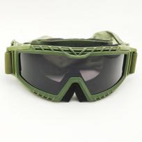 Tactical Cycling Protective Goggles With 3 Interchangeable Lenses Military Style Full Frame Safety Glasses Outdoor Riding Army Green 3-Lens Kit