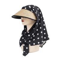 Print Scarf Baseball Cap Korean Style Strappy Bandana Hat Portable Strappy Scarf Hat  Summer Style A White