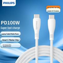 Philips PD100W Dual USB-C Fast Charging Data Cable