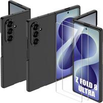 Coque pour Samsung Galaxy Z Fold 8 Ultra, Rigide Protection Anti-Rayures Noir - 2 Verres Trempés juoda