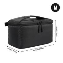 Waterproof DSLR Camera Bag Multi-functional Camera Backpack Outdoor Video Digital Camera Photo Case for Nikon Canon DSLR Lens Black M 14x26x15cm