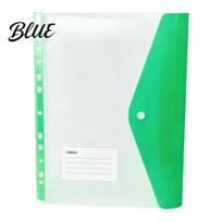 Dustproof Document Holder 11 Hole Binder Pockets for A4 Binders Plastic Expanding File Folders Quick Folder Compatible Sleeves with Snap Closure Transverse žalia