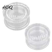 Small Food Processor Garlic Mincer Tool Multi-Purpose Manual Rotating Press Bite-Teeth Crushing Herb Chopper Structure Masher Transparent B