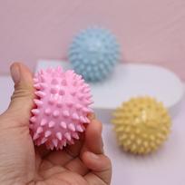 Cm Hollow Elastic Spiky Tpr Dog Chew Ball Boredom Relief Pet Toy 3pcs įvairiaspalvis