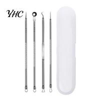 Precision Acne Extraction Tools Ultra-fine No. 5 Cell Pimples Blackhead Clip Stainless Steel Needle Tweezers Beauty Salon Face Pore Cleaning J